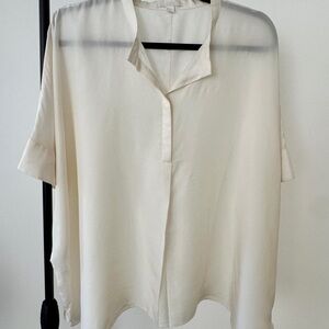 Elegant Cream Women's Silk Top